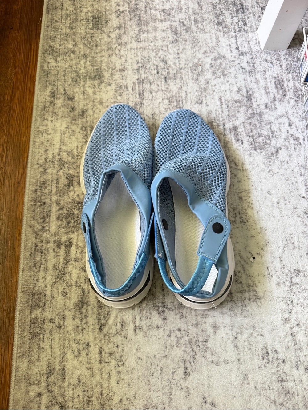 Light Blue Slip-On Mesh Sneakers